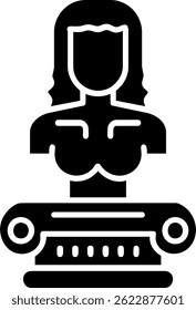 Design de ícone de vetor de linha de escultura