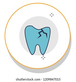 scurvy teeth icon trendy icon on white background for web graphic