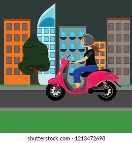 Scuteris Riding Around City