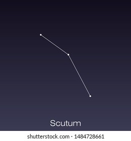 Scutum constellation as it can be seen by the naked eye.