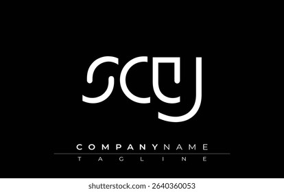 SCY abstract letter design. Modern Business Logo Design With Abstract Typography and Contemporary Style