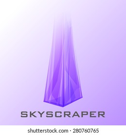 scyscraper logo icon isolated vector illustration