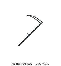 Scythe, agriculture, garden, nature, farm icon, vector illustration