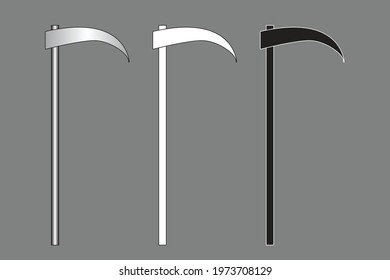 Scythe black white gradient outline