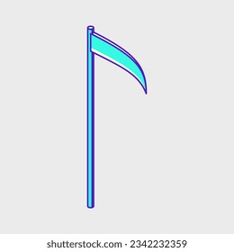 Scythe blade isometric vector illustration