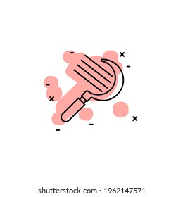 Scythe with color shadow vector icon in agriculture set