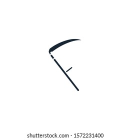 Scythe creative icon. filled simple illustration. From gardening icons collection. Isolated Scythe sign on white background
