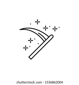 Scythe, death icon. Simple line, outline vector of horror icons for ui and ux, website or mobile application