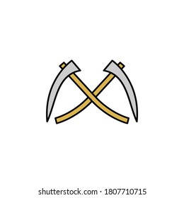 scythe, death, tool outline icon. detailed set of death illustrations icons. can be used for web, logo, mobile app, UI, UX