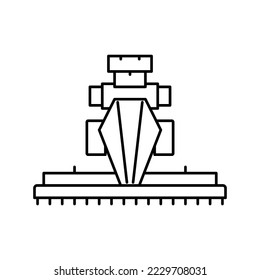scythe farm equipment line icon vector. scythe farm equipment sign. isolated contour symbol black illustration