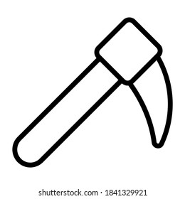 scythe, Halloween vector line icon