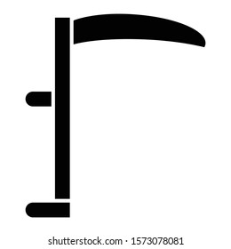 scythe icon glyph vector design