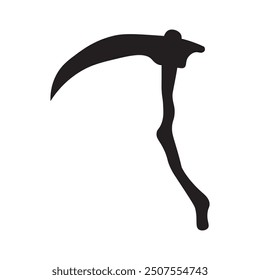 Scythe icon, Halloween, vector design