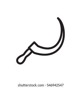 scythe icon illustration isolated vector sign symbol