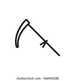 scythe icon illustration isolated vector sign symbol