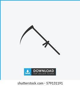 scythe icon illustration isolated vector sign symbol