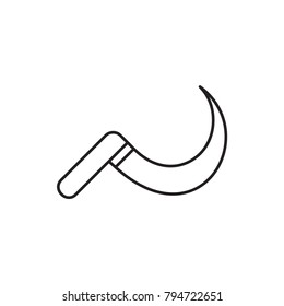 scythe icon illustration isolated vector sign symbol