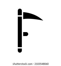 Scythe icon isolated on white background