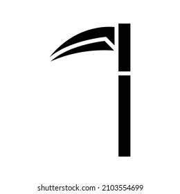 Scythe-Symbol einzeln auf weißem Hintergrund