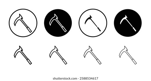 Scythe icon line art vector