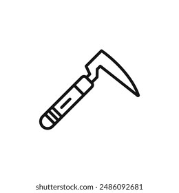 Scythe-Symbol-Logo-Zeichen-Vektorgrafik-Umriss