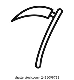 Scythe icon mark in filled style