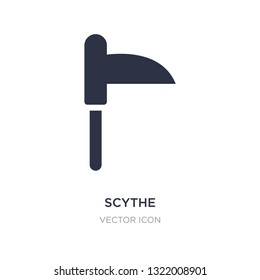 scythe icon on white background. Simple element illustration from Autumn concept. scythe sign icon symbol design.