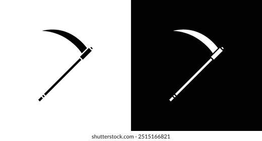 Scythe icon Outline sign symbol set