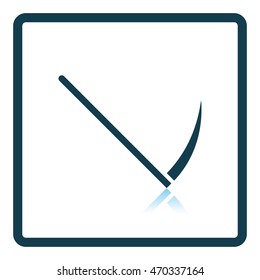 Scythe icon. Shadow reflection design. Vector illustration.