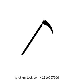 Scythe icon. Simple glyph vector of halloween set for UI and UX, website or mobile application