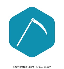 Scythe icon. Simple illustration of scythe vector icon for web