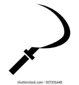 Scythe icon. Simple illustration of scythe vector icon for web