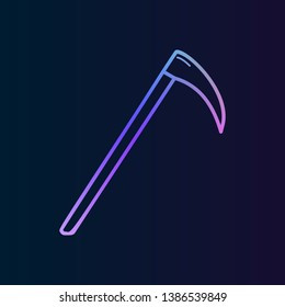 Scythe  icon. Simple thin line, outline vector of halloween icons for ui and ux, website or mobile application