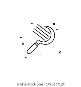 scythe icon. Simple thin line, outline vector of Agriculture icons for UI and UX, website or mobile application