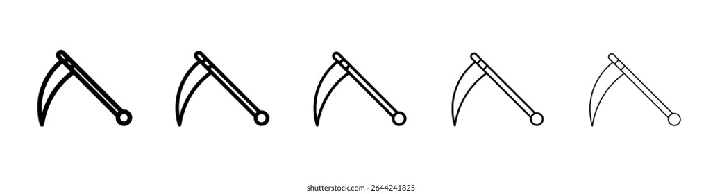 Fatiar ícone conjunto de marca de logotipo de contorno fino