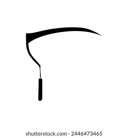 Vector de iconos de scythe. Señal de ilustración de muerte. Símbolo o logotipo de Halloween.