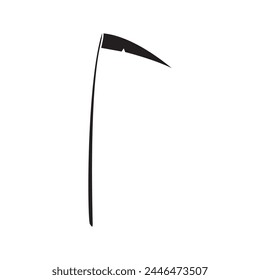 Scythe icon vector. Death illustration sign. Halloween symbol or logo.
