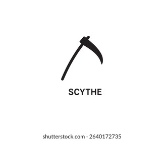 Scythe icon vector design art illustration