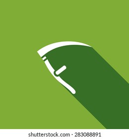 Scythe icon. Vector Illustration.