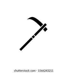 Scythe icon vector illustration logo template for many purpose. Isolated on white background.