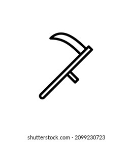 Scythe icon vector illustration logo template for many purpose. Isolated on white background.