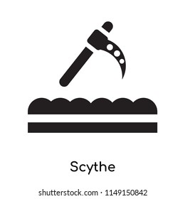 Scythe icon vector isolated on white background for your web and mobile app design, Scythe logo concept