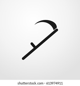 scythe icon. vector sign symbol on white background