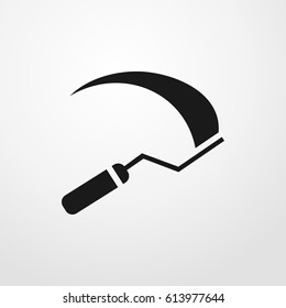 scythe icon. vector sign symbol on white background