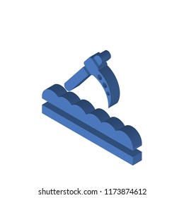 Scythe isometric left top view 3D icon