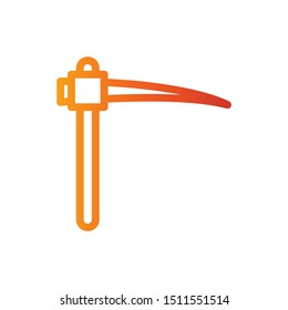 scythe line color icon sign.scythe symbol, logo illustration. Different style icons set. Pixel perfect vector graphics - Vector