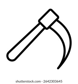 Scythe Outline bold Vector Icon which can be easily modified or Edited 