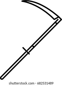 scythe outline icon
