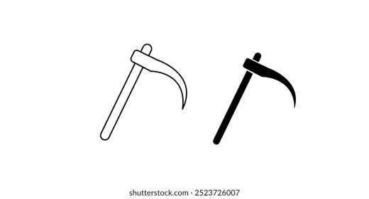 Scythe Rounded Line Icon design