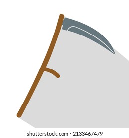 scythe simple color icon, vector illustration